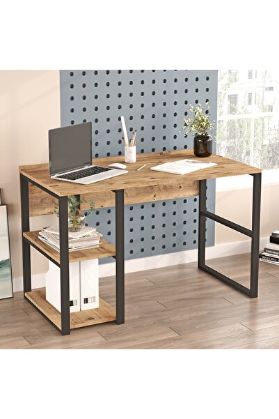 Yurupa EL8 Elanor 120cm Metal Çalışma Masası Kitaplıklı ELA8-A