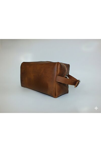 GALANDE Hakiki Deri Dopp Kit El Çantası| Seyahat Makyaj ve Tıraş Çantası Orga...