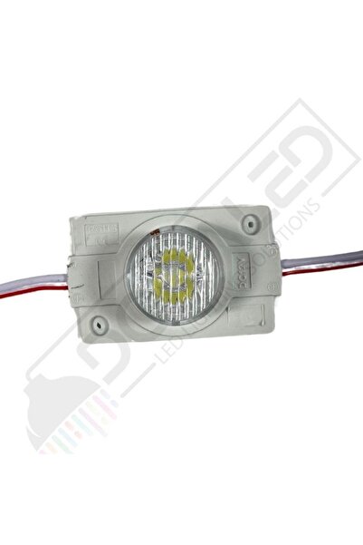 DORA LED 12 Volt Beyaz 1,5 Watt Tekli Lensli 3030 Reklamcı Modül IP65 (10 Adet)