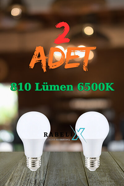 Rabelix Online Marketing 2 Adet 9 Watt E27 6500K 810 Lümen Beyaz Led Ampul