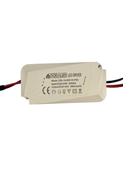DORA LED 18-25X1W 320-350Ma 57-83V Power Led Driver IP20 Power Led Sürücü