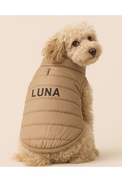 Lusi Doog İsme Özel Köpek Yeleği İsimli Anorak Yelek Köpek Kıyafeti I Küçük ve Orta Irklar için Köpek Montu