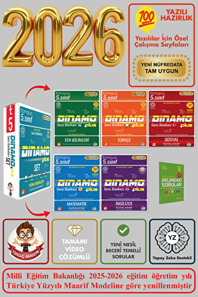 Tonguç Yayınları 5. Sınıf Dinamo Tüm Dersler Soru Bankası Seti Tonguç Yeni Ne...