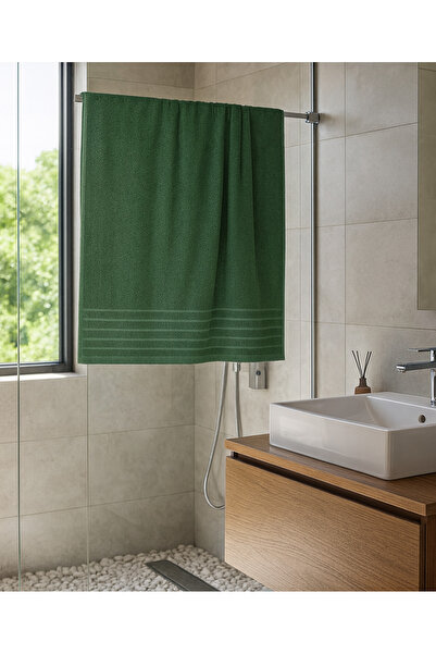 Lucy and Home Темно-зелений рушник для душу 70x140 см