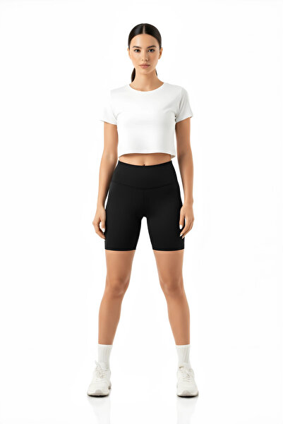 Thestiluxe Ευέλικτο κοντό κολάν ψηλής μέσης 4 κατευθύνσεων για γιόγκα, αθλήμα...