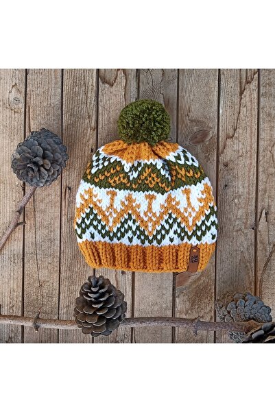 Bugi&Zugi El Örgüsü Yünlü Bere Kışlık Yetişkin Bedeni