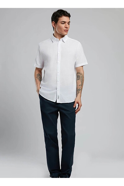 Lee Cooper Regular Fit Beyaz Erkek Gömlek 252 LCM 241017 ANDRE BEYAZ