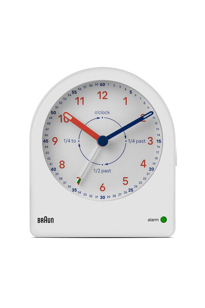 Braun BC22TW BEYAZ TIME TEACHERS ANALOG ALARMLI MASA SAATİ
