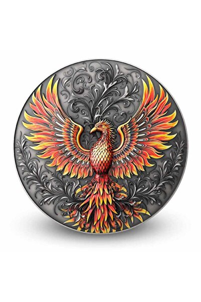 aga kulche Phoenix Anka Kuşu 1 Ons Gümüş Madalyon