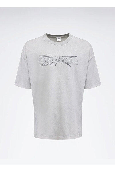 Reebok LC 6220 BALDHI TEE Gri Yuvarlak Yaka Regular Fit Baskılı Erkek T-Shirt