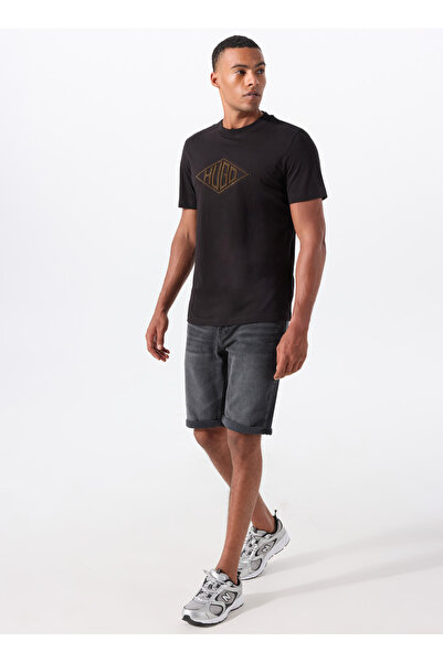 HUGO Siyah Erkek Normal Bel Tapered Fit Denim Şort 50539932_HUGO 634/S 102582...