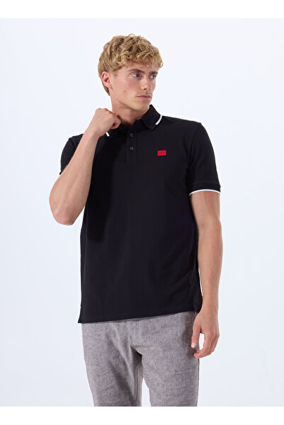 HUGO Düz Siyah Erkek Polo T-shirt 50490775_deresino232 10231467 01