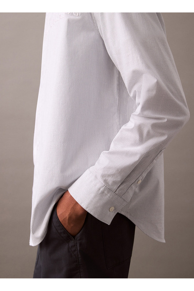 Calvin Klein Jeans Açık Mavi Erkek Gömlek LV04RB119GCIQ LS OXFORD LOGO SHIRT
