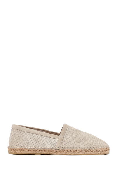 Derimod Men's Beige Suede Leather Espadrille 25Sfd770214
