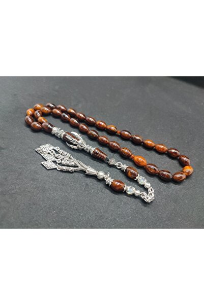 İskeçe Exclusive Zeyn Masterpiece Imame Silver Nakkaş Claw Model Squeezing Amber Certified 8402