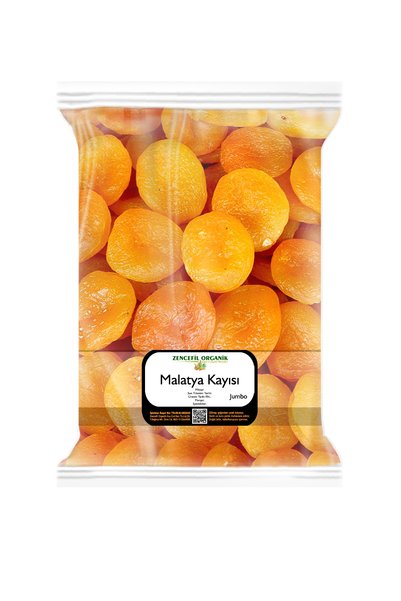 Zencefil Organik Malatya Kayısı Kurusu 500 Gr. Jumbo Boy Sarı Özel Yumuşak Ku...
