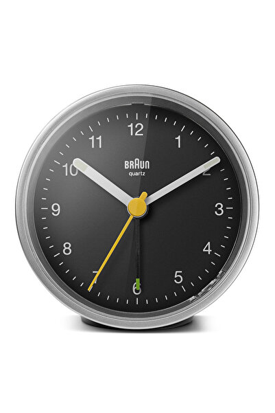 Braun BC12SB GÜMÜŞ-SİYAH KLASİK ANALOG ALARMLI MASA SAATİ