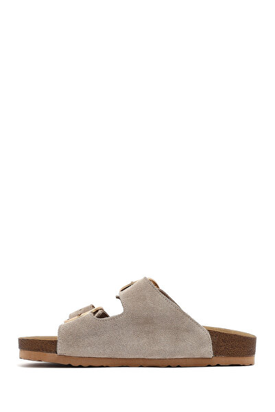 Derimod Women's Mink Buckle Suede Leather Slippers 25Sfd130110