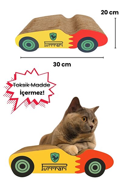 Miyav Purrari Cat Scratching Cardboard 30 cm – Double-Sided Scratching Board, Nail Care for Cats