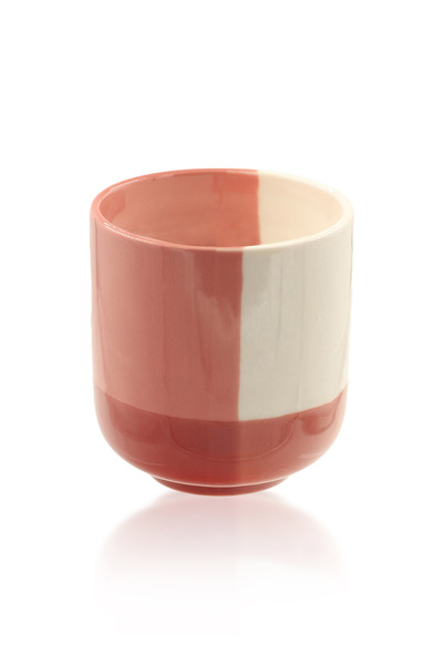 The Mia Porselen Pembe Kupa Porselen Saksı Pembe 330 ml
