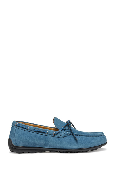 Geox Men's Blue U Spherica Ec16 Suede Suede Leather Casual Loafer