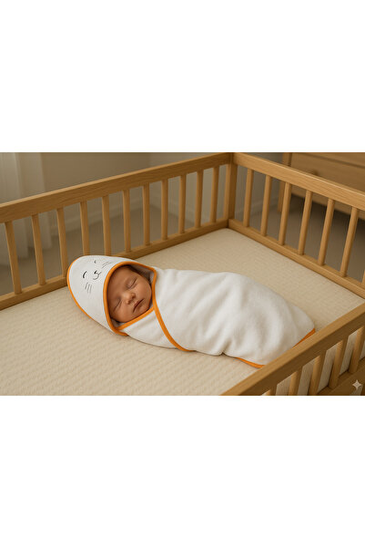 Fronte Home منشفة شاطئ للأطفال مطرزة باندا - قماط قطن 100%