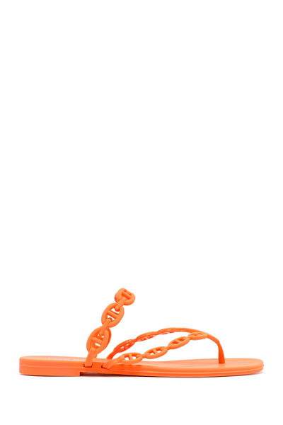 Derimod Women's Orange Flip Flops Jelly Slippers 25Sfe4750Pv