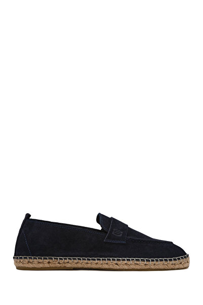 Derimod Men's Navy Blue Suede Leather Espadrille 25Sfd 770110