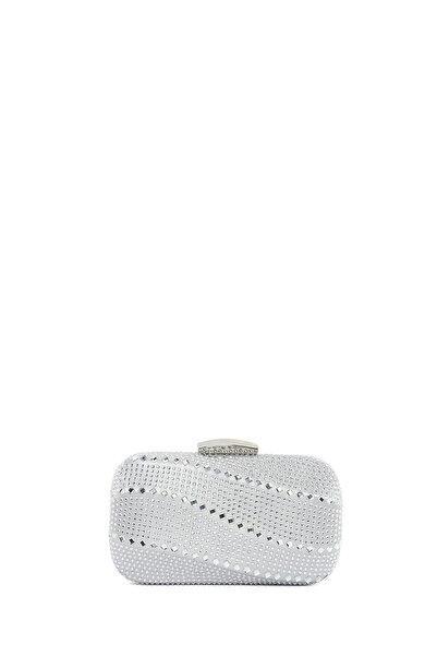 Derimod Geantă pentru rochie de seară cu mini cutie cu lanț lung argintiu pentru femei 25SBD2961TS