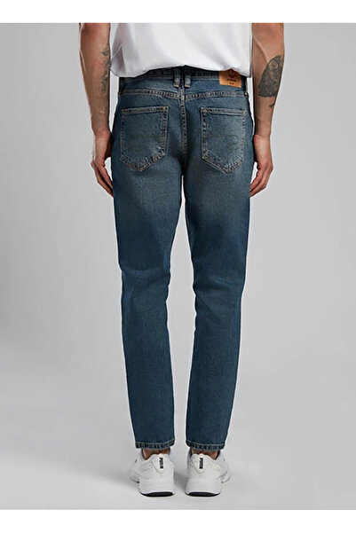 Lee Cooper Jack Normal Bel Dar Kesim Dar Paça Mavi Erkek Jean Pantolon