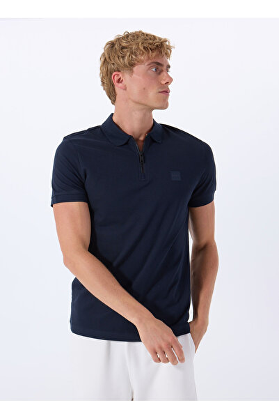 BOSS Pamuklu Slim Fit Yarım Fermuarlı Polo Yaka T Shirt Erkek POLO YAKA T SHİRT 50537507 404