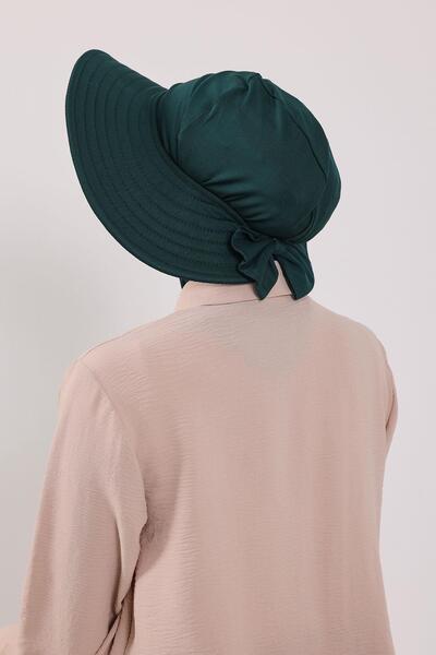 Aisha's Design Ninja Bone Turban with Detachable Bow on the Back, S-5, Green