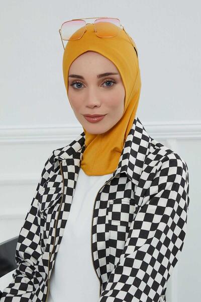 Aisha's Design Hijab Bonnet, Tb-5, Mustard