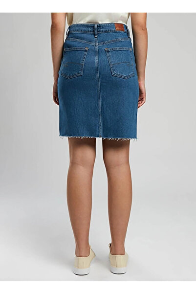 Lee Cooper Normal Bel Mavi Kadın Kısa Etek 252 LCF 126007 AVA 2 DENIM