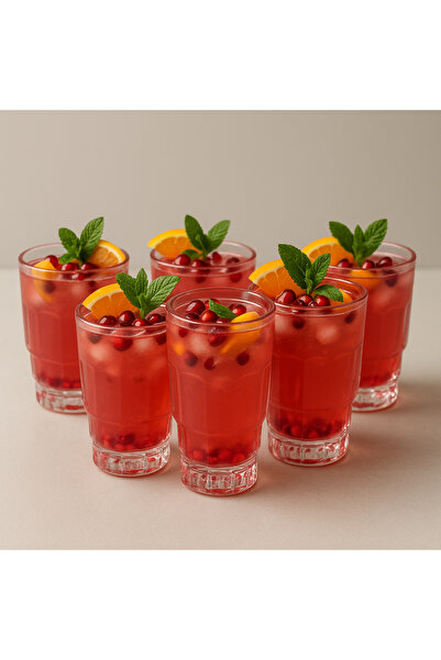 YzHome 6 Lı Kristal Cam Kahve Yanı Su Bardağı Bardak Kupa 160ml