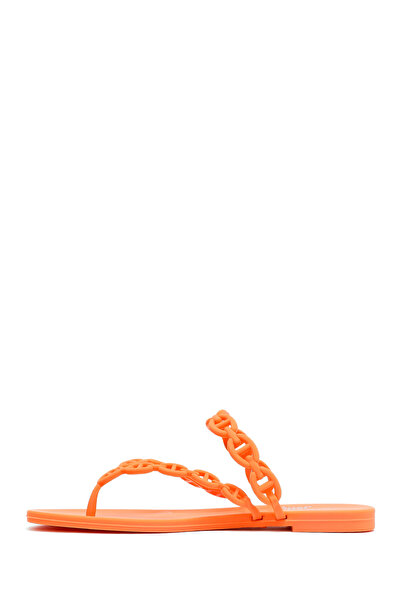 Derimod Women's Orange Flip Flops Jelly Slippers 25Sfe4750Pv