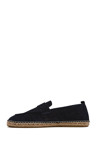 Derimod Men's Navy Blue Suede Leather Espadrille 25Sfd 770110