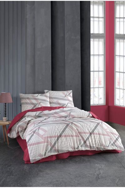 Taç Kristal Tek Kişilik Ranforce Nevresim Takımı Prizma