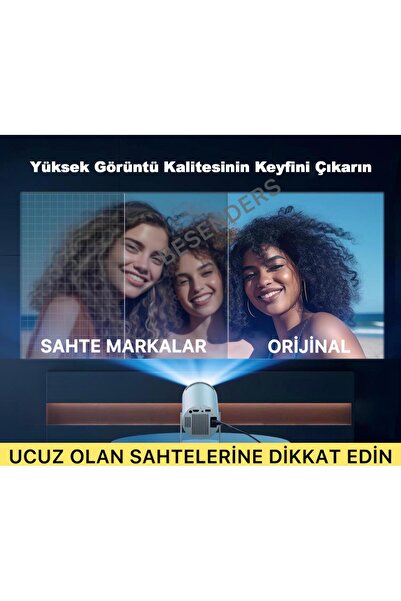 Besenders YENİ TASARIM MİNİ PROMAX SERİ Taşınabilir Projeksiyon Android Wifi BT Akıllı Sinema Projektör