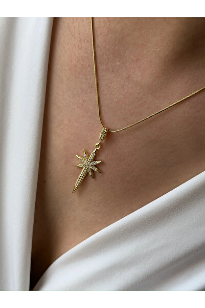 Gunessa Kuzey Yıldızı Kadın Çelik Kolye – Şık ve Minimal Tasarım