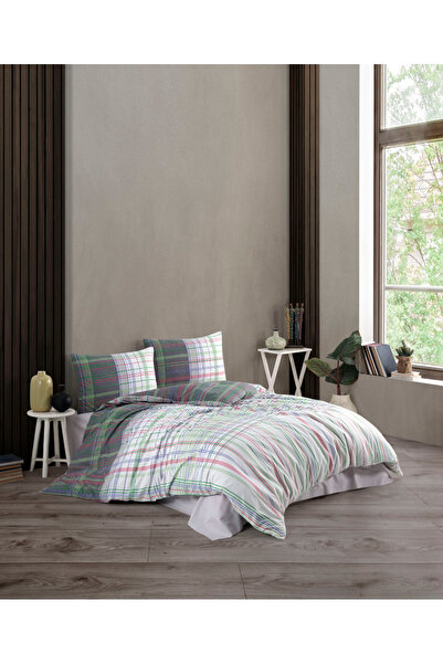 Taç Σετ Παπλωματοθήκης Μονό Κρυστάλλινο Καρό Ranforce