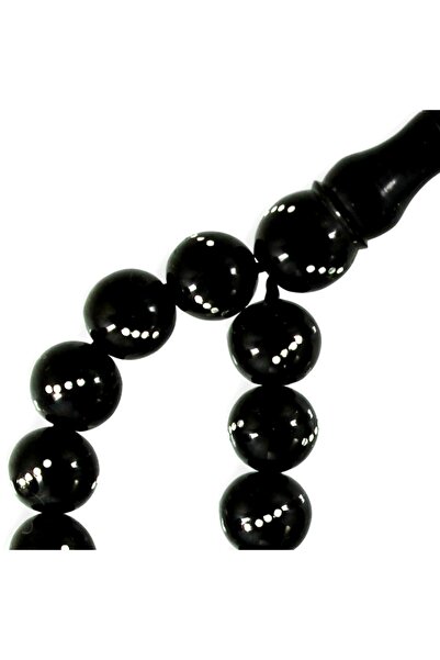 AbbasShop Gümüş Kakma İşlemeli Hakiki Erzurum Oltutaşı Tesbih 12 li İşleme