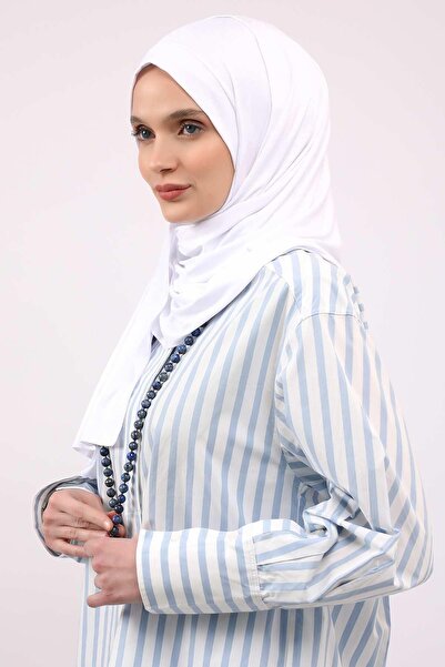 Aisha's Design Practical Combed Cotton Shawl, Ps-16, White