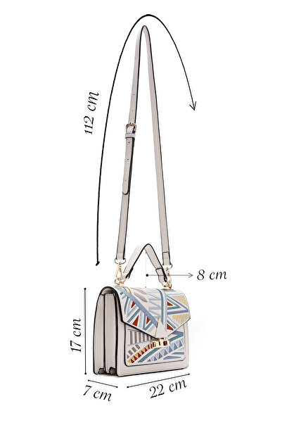 Derimod حقيبة كتف نسائية بحزام طويل مطبوعة متعددة الألوان 25SBD 260026