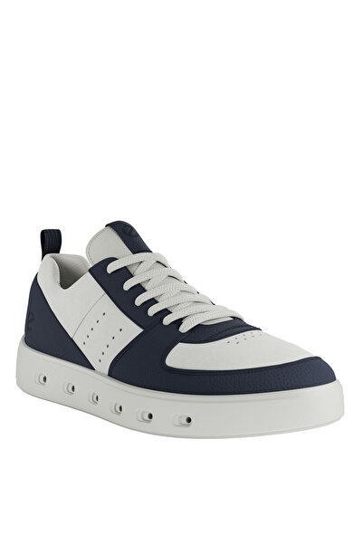 Ecco Beyaz - Lacivert Erkek Deri Sneaker ECCO STREET 720 M SNEAKER GTXS