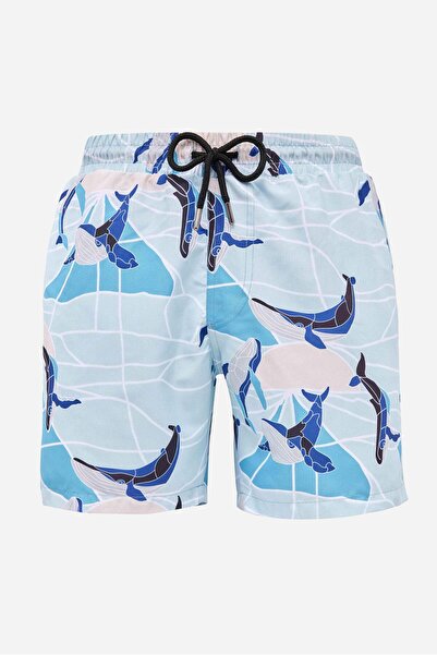 Tudors Pantaloni scurți de baie pentru bărbați, cu croială standard, din plas...