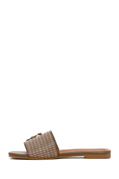 Derimod Women's Mink Patterned Slippers 25Sfe 480014
