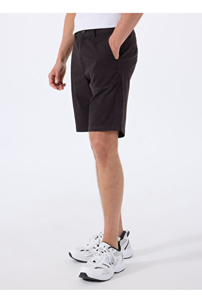 BOSS Siyah Erkek Normal Bel Slim Fit Şort Chino_Slim_Shorts