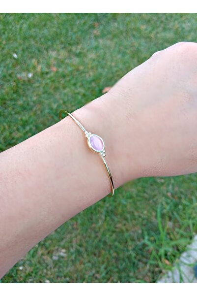 mos&more Gold Pembe Taşlı Çıtır Bilezik