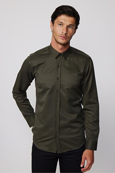 Tudors Modern Slim Fit Cotton Easy Ironing Dobby Men's Shirt